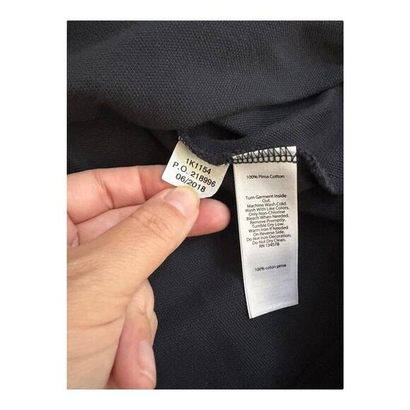 Vineyard vines quarter zip cotton jersey pullover black size large - Picture 5 of 6